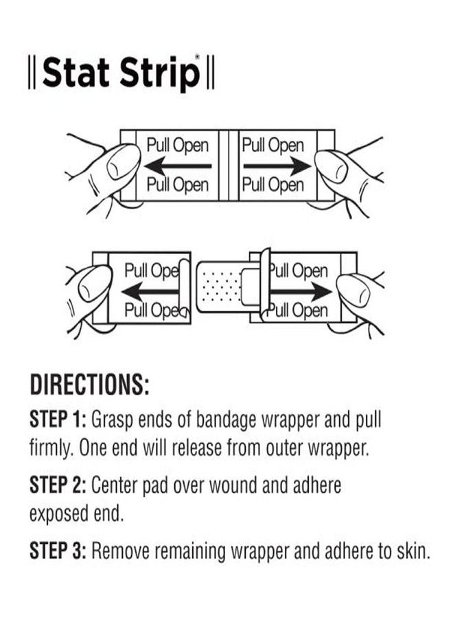 Dukal NUT 15215 Stat Strip Flexible Fabric Adhesive Bandage, 1" x 3" (Pack of 100) - Image 4